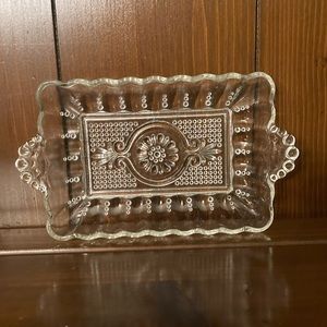 Vintage anchor hocking glass relish dishes set of 3